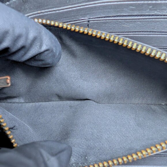 Coach Blue Leather Varsity Rugby Stripe Zippy Accordion Wallet - Picture 10 of 12